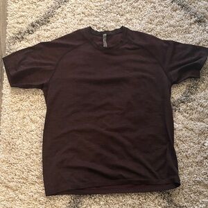 lululemon athletica Burgundy Metal Vent Tech short sleeve shirt